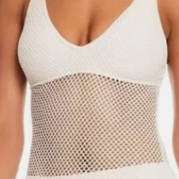 NWT! Sanctuary White Sand Crochet One Piece Swimsuit NEW! - Picture 4 of 4